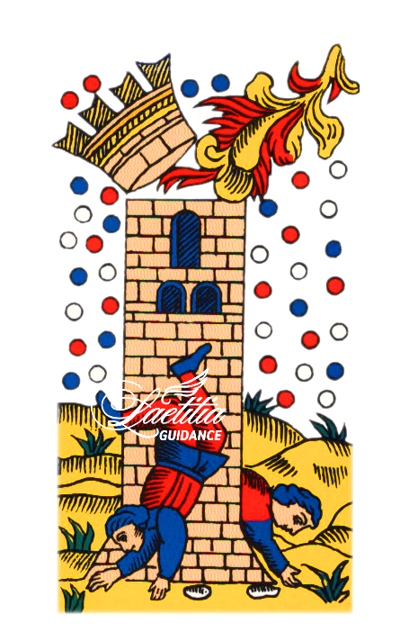 Tarot de Marseille XVI La Maison Dieu laetitia guidance