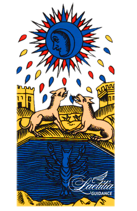Tarot de Marseille XVIII La Lune laetitia guidance